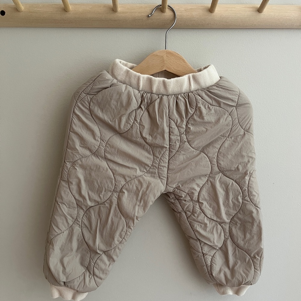 ZARA | Quilted Tan Pants